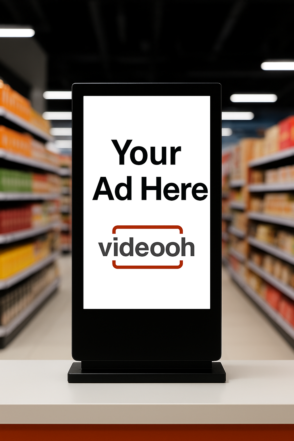 In-store advertising in a grocery store